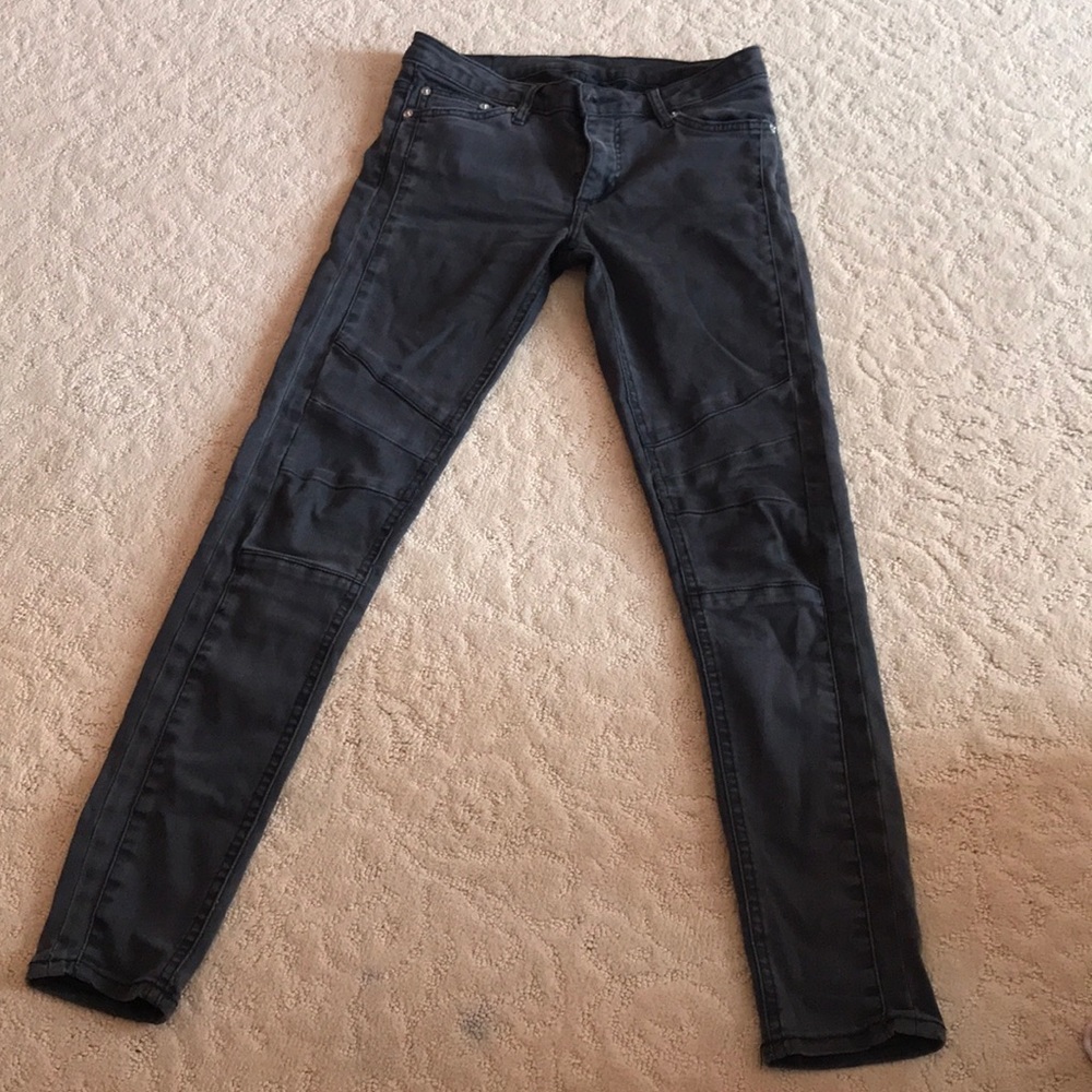 Black denim skinny jeans